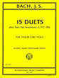 15 Duets (after Two-Part Inventions, S.772-786) Violin and Viola Duet cover